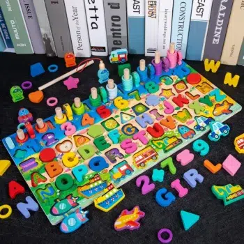 Juguete Montessori Madera 100 pcs – Bloques Educativos y Creativos